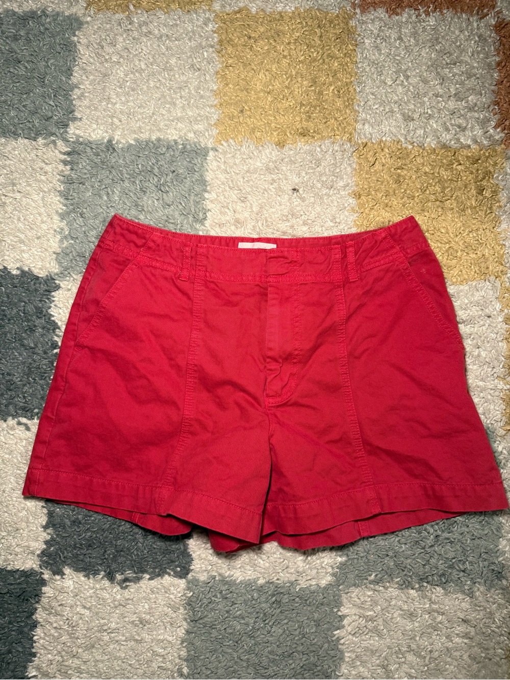 Women's Red Casual Shorts